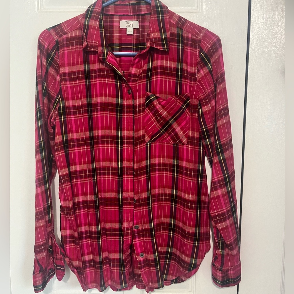 Juniors Small True Craft Pink Flannel